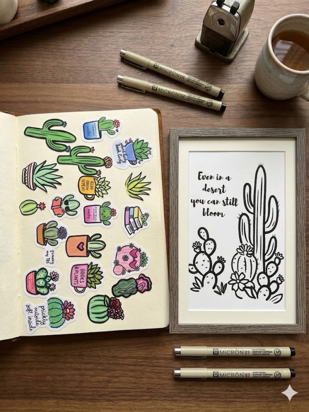 Handmade Stickers and Mini Artwork